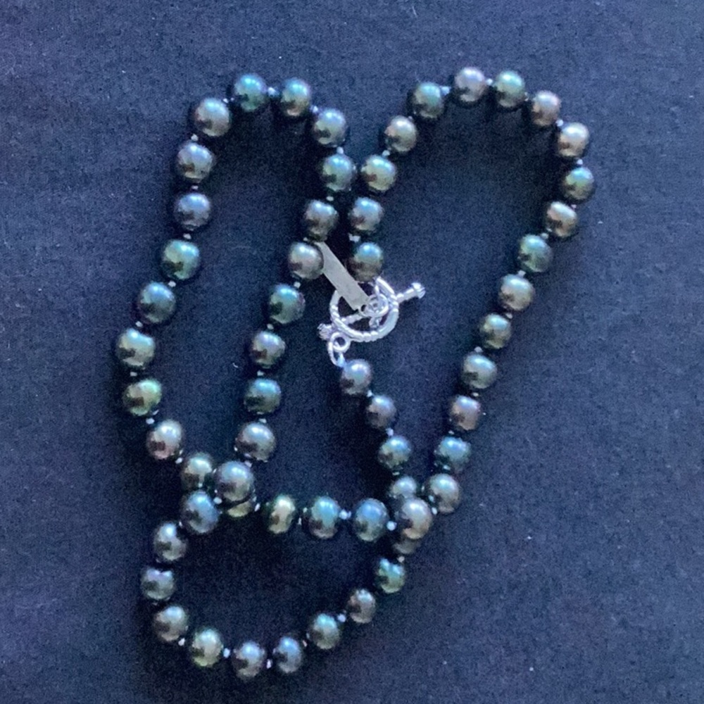 🦪 Vantel Pearls Peacock Black Pearl Strand - Picture 2 of 3